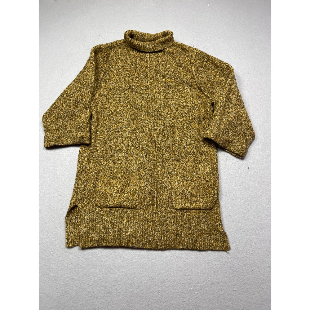M&S Collection Tunic Sweater Marled Knit Mustard Yellow Womens Size 8 US 12 UK